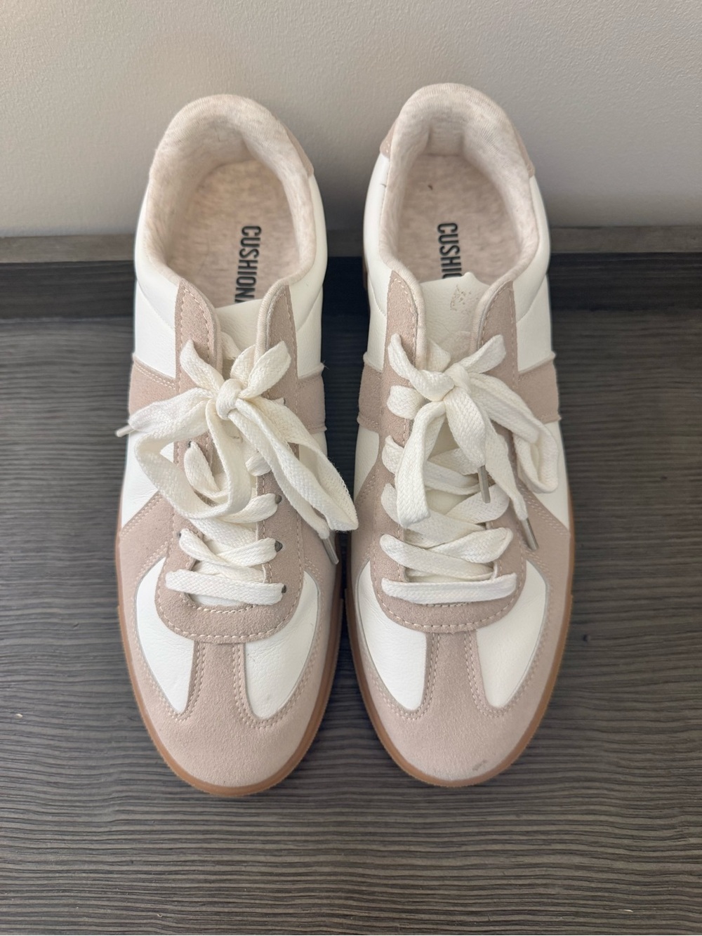 Women's Sneakers in White and Beige